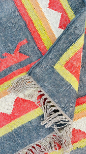 Tapis tribal bohème, tapis géométrique du sud-ouest, décoration de sol rustique pour salon, chambre et maison - Product Image 6