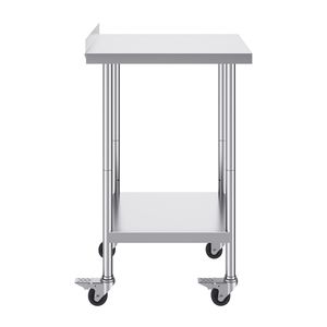 Tavolo da Lavoro in Acciaio Inox per Cucina Commerciale 24 X 24 X 40 Pollici con Ruote, Piano di Lavoro in Metallo per Preparazione Alimenti - Product Image 1