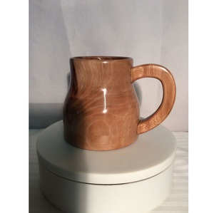 Eco Friendly Wooden Mug Handmade Solid Wood Coffee Cup Natural Finish Rustic Style Drinkware for Home Use - Product Image 4