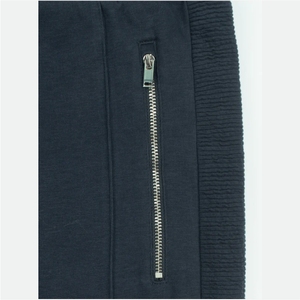 Pantalons de survêtement pour hommes en gros, bleu marine, à empiècements - Product Image 4