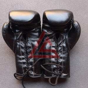 Guantes de Boxeo MMA con Cordones y Logotipo Personalizado, de Cuero Vacuno Genuino, para Entrenamiento de Adultos y Competencia de Kickboxing - Product Image 6