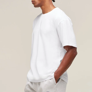 T-shirt personnalisé en gros pour hommes et femmes, en coton premium, col rond, manches courtes, style mode, coupe oversize, vêtements streetwear - Product Image 2