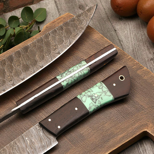 Juego de Cuchillos de Cocina LEGACY BLADES Premium de 5 Piezas, Duraderos y Sostenibles, de Damasco, con Mangos de Madera Ambidiestros, 67 Capas - Product Image 6