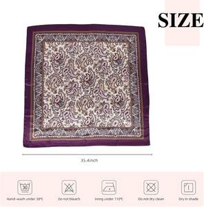 Bandana en satin de haute qualité, logo personnalisé coloré, sublimation, prix bas, foulard pour cheveux, couvre-chef pour hommes et femmes, bandanas - Product Image 3