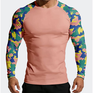 en's <b>Long</b> <b>Sleeve</b> Crew Neck T-Shirt, High Elasticity Camo Design Print Shirt for Gym Fitness Sports Workout <b>Tops</b> Rash Guard - Product Image 6