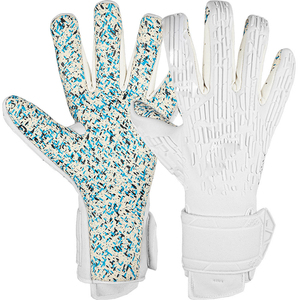 Gants de gardien de but professionnels en PU réglables et antidérapants, 4 mm, respirants, avec protection des doigts et fermeture à lacets, unisexes, pour le football - Product Image 1