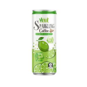 250ml VINUT Can Contenedor mixto Sabores Agua con gas y café robusta con Lima Precio bajo Producto de vendedores enlatados - Product Image 1