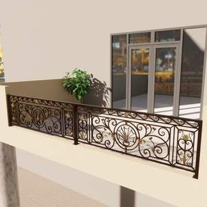 Barandillas Elegantes de Hierro Forjado para Escaleras y Balcones, Barandilla Metálica Decorativa para Hogares Modernos y Clásicos - Product Image 4