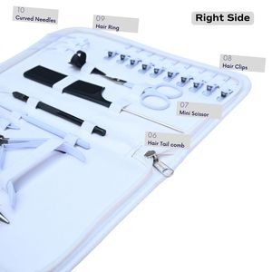 Kit de Herramientas para Extensiones de Cabello: Alicates para Microperlas, Removedor de Microperlas, Gancho de Extracción, Peine de Cola, Aguja, Clips de Seccionamiento, Tijeras - Product Image 4