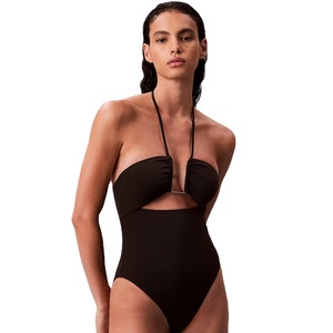 Nouveau design de mini bikini deux pièces sexy de couleur unie vêtements de plage maillot de bain triangle pour femmes personnalisé - Product Image 1