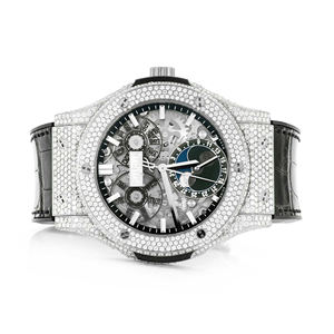 Reloj de Cuarzo de Acero Inoxidable con Diamantes Moissanite VVS Estilo Hip Hop, Correa de 20mm y Esfera de Cristal - Product Image 1