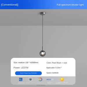 Lámpara de Araña Ovalada de Vidrio Minimalista Italiana, Lámpara Colgante de Lujo para Restaurante con Altura Ajustable y Luz LED - Product Image 3