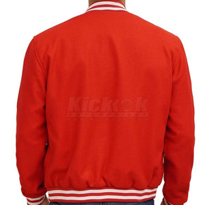 Stylish Men's Letterman <b>Jacket</b> 100% Cotton Casual Lightweight Windproof <b>Waterproof</b> Winter <b>Jacket</b> for Daily Activities - Product Image 2