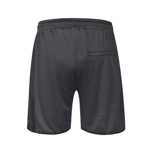 <b>Mens</b> Solid <b>Black</b> Knitted Athletic <b>Shorts</b> Casual Sports Training Gym Workout Running Mesh Pocket Drawstring Waist Quick Dry 5 XL - Product Image 2