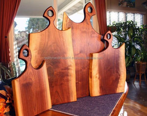 Tabla de cortar de madera de acacia con mango, paleta rectangular de madera para picar, para carne, pan, tabla para servir, tabla de charcutería - Product Image 1