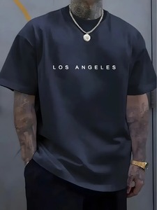 Camiseta de algodón personalizada para hombre, con estampado liso, súper suave, transpirable, informal, holgada, a la moda de verano - Product Image 3