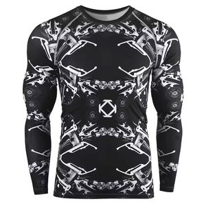 Rashguard MMA à manches longues pour hommes, en polyester et élasthanne, sublimé, pour le sport - Product Image 4