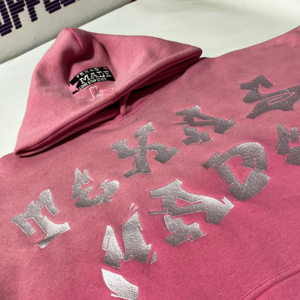 Novedad: Sudadera con capucha de 500 g/m² con bordado personalizado, apliques de estilo vintage, corte y confección oversize, efecto lavado a la piedra y ácido, estilo cropped. - Product Image 1