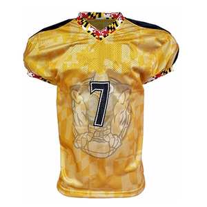 Camiseta de fútbol americano para hombre de diseño único, color blanco sólido, con logo personalizado, precio económico, cuello en V. - Product Image 6