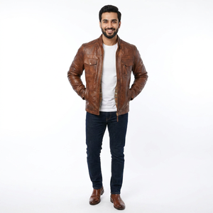 Fashion Men's Clothing Slim Fit Casual Suit Coats <b>Blazers</b> Men's <b>Leather</b> Biker <b>Jacket</b> Hot Sale Styles <b>Leather</b> <b>jacket</b> for men - Product Image 1