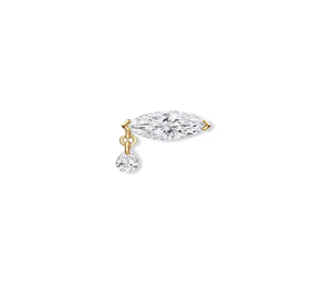 Pear Drop <b>Dangle</b> <b>Earrings</b> Marquise Lab <b>Diamond</b> Stud Design 10K 14K 18K Solid Gold Minimalist Jewelry Women Daily Wear Fine Gift - Product Image 4