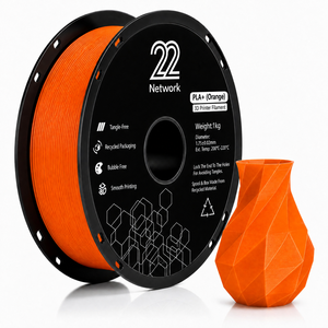 Filament PLA+ Orange 22Network en Gros, Bobine de 1KG, 1.75mm, pour Imprimante 3D Industrielle, Haute Vitesse 300mm/s, OEM ODM - Product Image 1