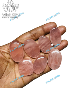Bán buôn bộ sưu tập đẹp đá tự nhiên Rose Quartz Cabochon Chất lượng cao Loose oval giá tốt nhất tùy chỉnh mix tùy chỉnh - Product Image 3