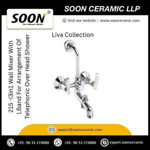 3 in 1 Wall Mixer With L Bend For Arrangement of Telephonic & Overhead Shower - Product Image 2