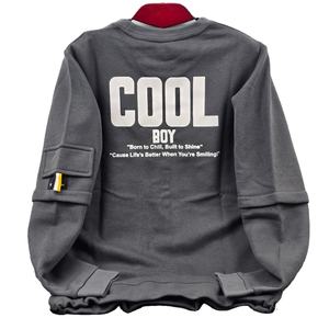 Sweat-shirt à capuche court surdimensionné 100% coton pour garçons avec designer et imprimé araignée ODM fabricants de vêtements d'hiver - Product Image 2