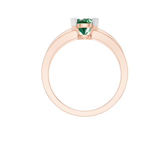 Elegante Anillo de Compromiso y Matrimonio Chapado en Oro de 14K y 18K con Certificado IGI, con Diamantes de Corte Oval Esmeralda y Engaste de Puntas - Product Image 4