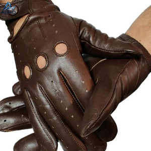 Nuevos Guantes de Conducción de Cuero de Primera Calidad Hechos a Medida, Guantes de Cuero para Conductor de Automóvil para Hombre, Duraderos, los Mejores - Product Image 6