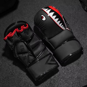 ถุงมือต่อสู้ MMA หนังคุณภาพพรีเมียม ป้องกันได้ดี น้ำหนักเบา จับกระชับมือ ทนทาน แผ่นรองรับแรงกระแทก ดีไซน์ฝ่ามือเปิด - Product Image 5
