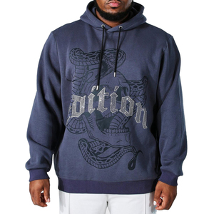Sudadera con Capucha de Invierno, Oversize, de Felpa Gruesa 100% Algodón, con Estampado Serigrafiado Personalizable, Estilo Urbano Vintage con Pedrería - Product Image 1