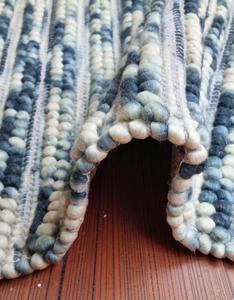 Tapis en laine tissé à la main, épais, contemporain, rayé, doux, à texture lourde, pour salon et chambre à coucher - Product Image 3