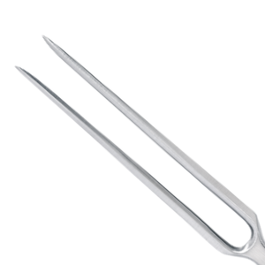 Fourchette à découper de 6,5 pouces en acier inoxydable à deux dents avec manche en bois de Pakka blond pour rôtir la dinde, le jambon et la volaille - Product Image 4