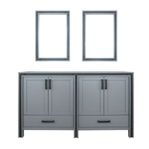 Grigio scuro 60 pollici. L X 22 Pollici Mobile bagno doppio con lavabo da 22 pollici Specchiere per Bagno - Product Image 1