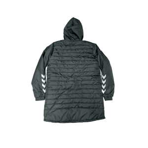 <b>Men's</b> <b>Long</b> Hooded Puffer <b>Jacket</b> With Reflective Stripes Windproof Thick Polyester Winter Casual Coat - Product Image 3