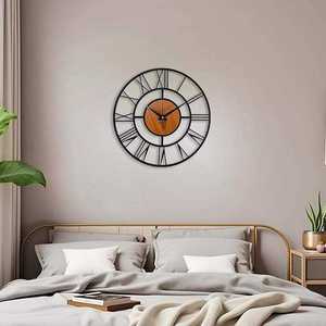 Horloge murale élégante et moderne en métal noir, décoration murale Art Déco faite à la main pour salon, bureau, hôtel, à prix imbattables - Product Image 4