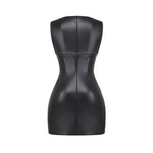 Robe longue en cuir véritable pour femme, style corset, sexy, fétichiste, pour soirée et club, vente en gros, fabricant, robe en cuir de haute qualité - Product Image 6