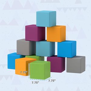 Bloques de Juego de Plástico Suave Contemporáneos de 12 Piezas, Juguete de Espuma Suave para Niños Pequeños - Product Image 3