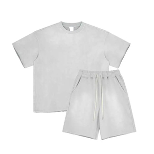 เสื้อยืดและกางเกงขาสั้นผู้ชายไซส์ใหญ่ ผ้าฝ้ายผสมโพลีเอสเตอร์ ปี 2025 ขายส่ง รับสั่งทำตามแบบ พิมพ์ลายสกรีน ระบายอากาศ แห้งเร็ว ชุด 2 ชิ้น - Product Image 2