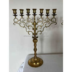 Lot en gros de chandeliers vintage en aluminium à 3 et 5 bras, supports de bougies coniques en métal pour hôtels et décorations de mariage - Product Image 2