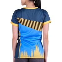 Jersey Lari Marathon Lengan Pendek Sublimasi Logo Kustom MOQ Rendah Kerah Bulat 100% Poliester Cepat Kering Bernapas Dapat Dicetak