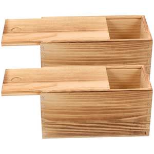 Boîte de rangement en bois écologique classique avec couvercle coulissant, taille personnalisée, boîte à bijoux pour la fête des mères - Product Image 4