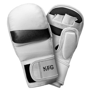 Guantes de Piel Transpirables para MMA y Kick Boxing con Absorción de Humedad y Correa de Muñeca Ajustable para Entrenamiento de Artes Marciales - Product Image 1