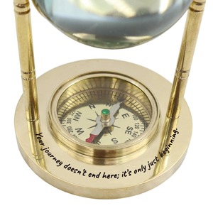 Most Selling Brass Desk <b>Clock</b> With Roman Numerals And Compass Base Battery Operated Quartz Movement Anniversary Gift - Product Image 6