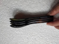 Juego de Cubiertos de Dos Piezas de Alta Calidad, Estilo Artesanal Americano, con Mango Largo de Cuerno de Búfalo, Ecológico, para Fiestas y Restaurantes