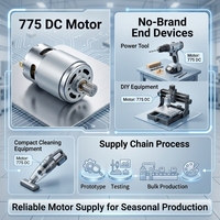 Moteur CC haute vitesse 775 12V 24V, micro-moteur électrique pour outils électriques, scie de table, tondeuse à gazon, souffleur, arbre personnalisé, direct usine
