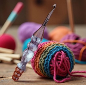 Smooth Resin <b>Crochet</b> Hook <b>Set</b> Ergonomic Handle Durable Material Knitting Needles for Sewing Craft Supplies - Product Image 5