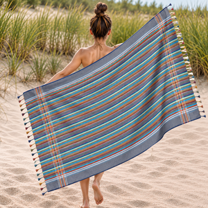 Serviette Kikoy de qualité supérieure, ultra absorbante, fabriquée en Turquie, vente en gros à prix abordable en Inde. - Product Image 5